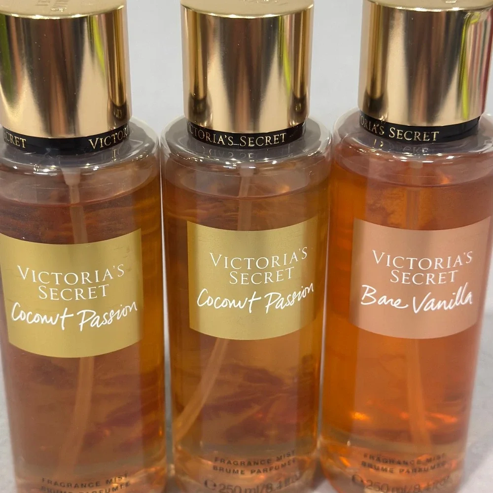 Victoria's Secret Fragrance Mist Women 3 Pack Coconut Passion Bare Vanilla 8.4oz